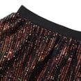 thumbnail image 6 of Usaibhir Girls Sequin Skirt Elastic Waist Glitter Sparkly Skort with Lining Twirling Shiny Skirts for Kids Dance Party 7-14Y, 6 of 7