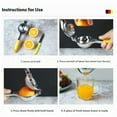 thumbnail image 4 of Lemon Squeezer Extra , Lemon Squeezer Juicer Stainless Steel, Heavy Duty Manual Citrus Juicer Hand Press, Kitchen Tools Lime Squeezer Bar Tool, Easy to Clean Metal Lemon Hand Press, 4 of 5