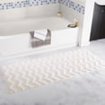 thumbnail image 6 of Lavish Home 67-0026-W 24 x 60 in. 100 Percent Cotton Chevron Bathroom Mat - White, 6 of 9
