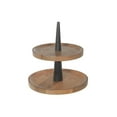 thumbnail image 1 of Mango Wood 2 Tier Round Cake Stand Natural & Black, 1 of 3