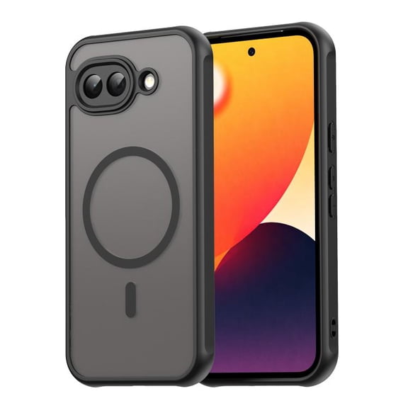 Phone Case for Google Pixel 10a, Drop-proof, Magnetic Charging, TPU PC Cover, Black