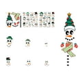 thumbnail image 3 of Wadada Christmas Snowman Face Stickers, 3 Sheet Christmas Ornaments Decals for Crafts, Reflective Vinyl Wall & Glass Decor, Reusable, Irregular Shape, Green, Indoor Usage, Holiday Party Supplies, 3 of 6