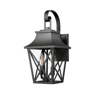 Crystorama Glacier Outdoor Sconce - Black Charcoal Wall Light By Brian Patrick Flynn