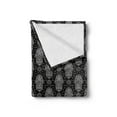 thumbnail image 2 of Black and White Soft Flannel Fleece Throw Blanket, All Seeing Eye Motif in Middle Eastern Hand Design Monochrome Mandala, Cozy Plush for Indoor and Outdoor Use, 50" x 70", Black White, by Ambesonne, 2 of 5