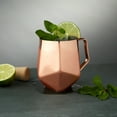 thumbnail image 5 of Viski Faceted Moscow Mule Mug, Cocktail Glasses, Home Bar, 18 oz, Copper, 5 of 7