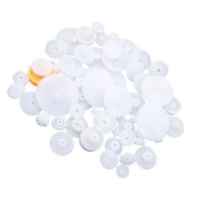 3x 64pcs Engranajes de Plástico Único Doble Arte de Modelado Coches DIY s DIY para Juguetes Artesanía de Bricolaje SM SunniMix Engranaje de plástico