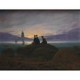thumbnail image 2 of Caspar David Friedrich 18x15 Gold Ornate Wood Frame and Double Matted Museum Art Print Titled - Moonrise Over the Sea (1822), 2 of 4
