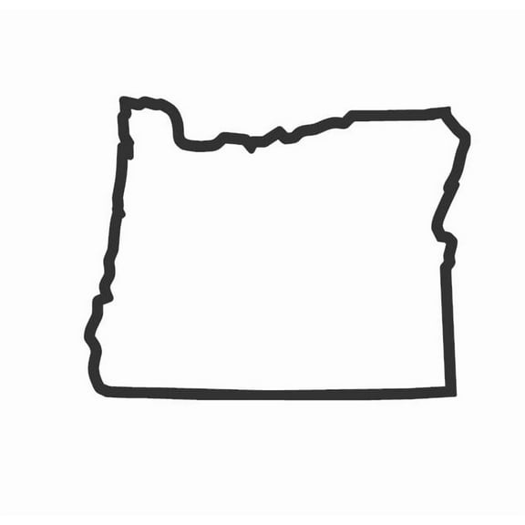 State Map Outline Oregon Vinyl Decal Sticker UV & Waterproof Bumper Window Laptop Automotive Water Bottle Gift accessories – BLACK 4.5"