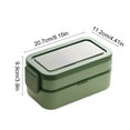 thumbnail image 3 of Iumwxz Insulated Leakproof Bento Lunch Box for Adults with Compartments 1350ml Large Capacity BPA Free Plastic Microwave Dishwasher Safe Includes Cutlery, 3 of 6