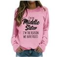 thumbnail image 4 of Sweatshirt for Women Sweat Shirts Women Long Sleeve Women Pullover Sweatshirt Pink Womens Sweatshirt Winter Clothes for Women Casual Wear, 4 of 4