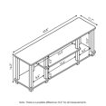 thumbnail image 6 of Pemberly Row Wood Entertainment TV Stand for TV up to 50" in Gray/Black, 6 of 6