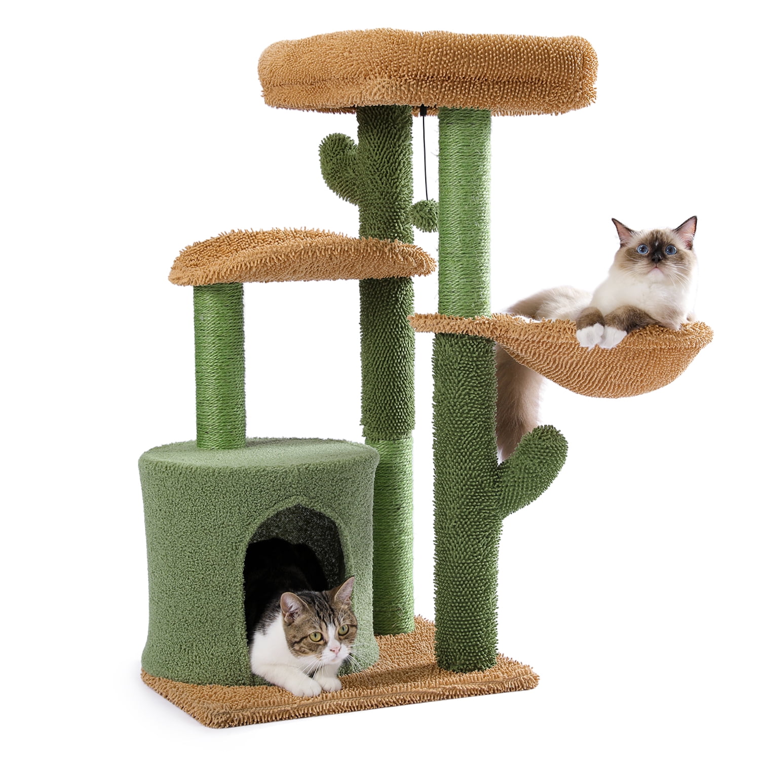 Pefilos 95"-108" Adjustable Height Cactus Cat Tree for Indoor Cats, Modern Floor to Ceiling Cat Tower, 5 Level Cat Climbing Tree, Green Pefilos 95"-108" Adjustable Height Cactus Cat Tree for Indoor Cats, Modern Floor to Ceiling Cat Tower, 5 Level Cat Climbing Tree, Green