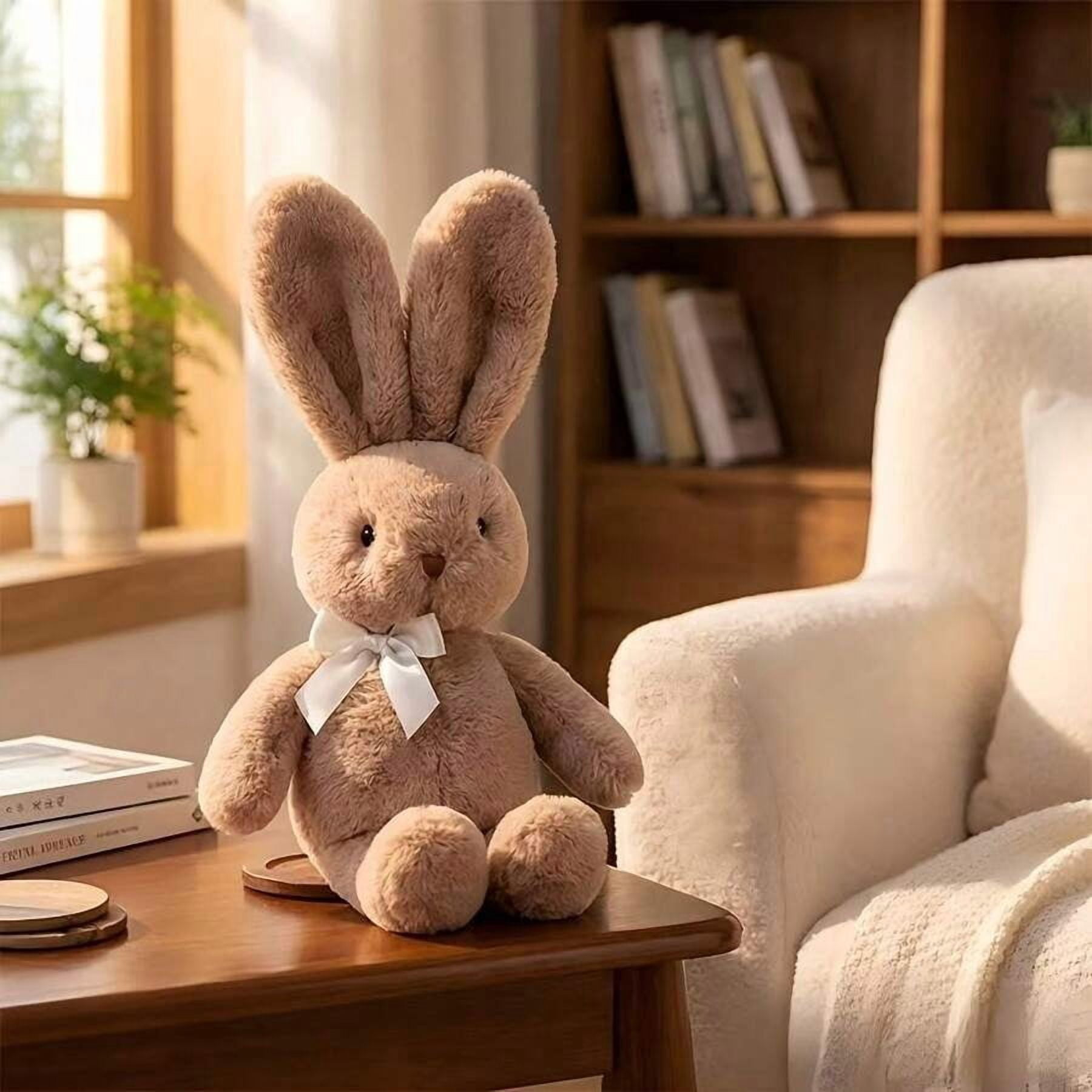Soft Stuffed Bunny Plush Toy | Cute Lop Jimny Rabbit Doll With Long Ears, Polyester, Mixed Colors | Ideal For Nursery, Home, Bedroom Decor | Huggable Bedtime Companion, Travel Accessory