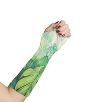 COEQINE Palm Leaf Arm Cast Covers Arm Wrist Elbow Protection Cover Arm Cast Sleeve with Thumb Cover Easy to Clean Cast Sleeve Protectors After Surgery Gifts Medium