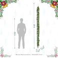 thumbnail image 3 of Guvpev 9FT Artificial Cedar Christmas Garland, Real Touch Green Faux Cypress Garland with Red Berries, Realistic Winter Greenery Garland for Table, Mantel, Wall, Indoor Outdoor Christmas Decorations, 3 of 9