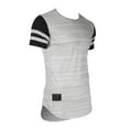 thumbnail image 2 of ZIMEGO Men's Short Sleeve Drop Tail Longline Hiphop Curved Hem Fashion Shirts, 2 of 5