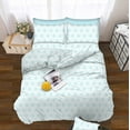 thumbnail image 3 of Elegant Comfort Bed Sheets Queen Blue Solid Print 1500 Thread Count Polyester, 3 of 4