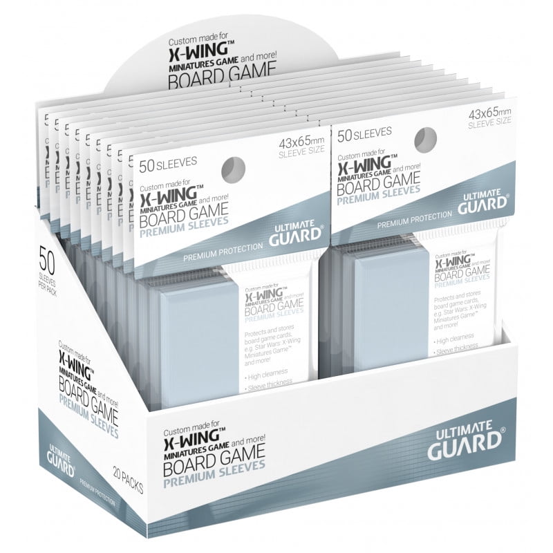 transparent Premium Soft Sleeves für Brettspielkarten X-Wing TM Miniatures Game 50 Ultimate Guard UGD010476