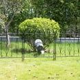 thumbnail image 3 of SSyao Tall Garden Fencing Rustproof Border Fence Edging Heavy Duty Metal Panels 5 Pack, 3 of 12