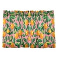 thumbnail image 7 of Yayeee Kitchen Curtains Tier Pair Light Filtering 27"x36" Rod Pocket Short Cafe Window Panel, Pink Oranges, 7 of 7