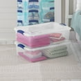thumbnail image 4 of Sterilite 32 Quart Medium Latching Storage Bin, Clear Plastic Storage Container with Latch Lid, Blue, 4 of 11