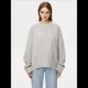 thumbnail image 4 of Suéter de Mujer, Cuello Redondo, Larga, Holgado, Tejido Suave, Dobladillo Acanalado, para Otoño e Invierno. Gris Talla Única, 4 of 9