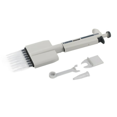 

8 Channel Pipette Plastic Accurate High Temperature Resistant Pipettor Light Digit Display 50-300μl For Laboratory Tool