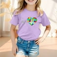 thumbnail image 2 of Vêtements pour Filles Imprimé Chemise à Manches Courtes Col Rond Tenues d'Été pour Filles 8-9 Ans Mode pour Filles, 2 of 4