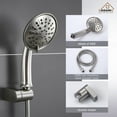 thumbnail image 6 of Boyel Living 8.3" Shower Faucet Set Wall-Mounted Rain Shower Faucet with Pressure Balanced Valve with Bathtub Spout锛孊rushed Nickle, 6 of 11