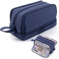 thumbnail image 1 of MAMUNU Estuche para lápices de gran capacidad con 4 compartimentos, bolsa para lápices con cremallera y asa portátil, estuche para bolígrafos, organizador de papelería para oficina, universidad,, 1 of 7