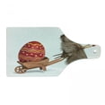 thumbnail image 1 of Easter Cutting Board, Easter Rabbit with Brushes and a Painted Egg in a Cart Humorous Animal Photograph, Tempered Glass Cutting and Serving Board, Wine Bottle Shape, Multicolor, by Ambesonne, 1 of 1