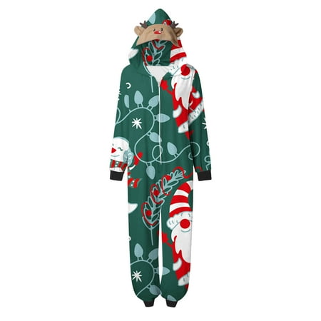 

Christmas Family Pajamas Clearance Snowman Dwarf Print Antler Hooded Romper Pj S Zipper Jumpsuit Loungewear One Piece Christmas Costume Sleepwear Homewear Christmas Family Pajamas for Wear Mom