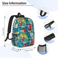 thumbnail image 5 of Rateoe Japanese Koi Pattern Student Backpack Water-resistant Backpack 15-inch Laptop Backpack Lightweight Adjustable School Backpack, 5 of 6