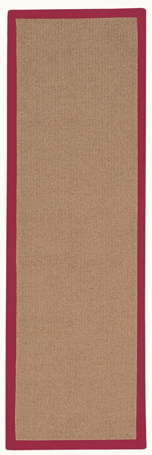 Tapis de couloir Athena liège et rouge 2  pi 6 po x 12 pi