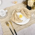 thumbnail image 1 of Feltree 6 Pack Bohemian Gauze Cheese Napkins Ruffle Napkins Soft Napkins Decorative Cloth Napkins for Wedding Party Home Daily Use, 1 of 7