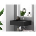 thumbnail image 2 of Castello USA Inc Pyramid 24" Solid Surface Manmade Stone Bathroom Sink in Black, 2 of 7