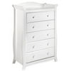 Stork Craft Aspen 5 Drawer Chest-Color:White