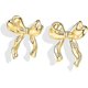 thumbnail image 1 of Pendientes de lazo dorados para mujer, pendientes de lazo de moda, bonitos pendientes con lazo, joyería de lazo, regalos para niñas adolescentes, 1 of 4
