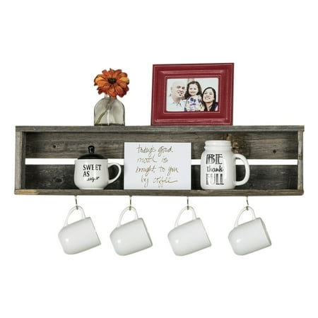 Natural Slate Water Wall - Del Hutson Designs Reclaimed Wood Coffee Shelf, Natural