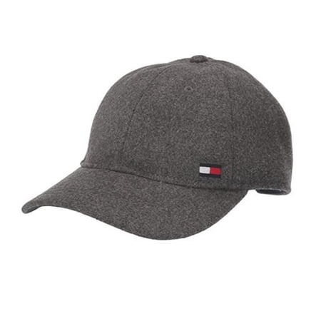 Tommy Hilfiger Men's Dad Hat Billy Corner Flag Cap Gray O/S