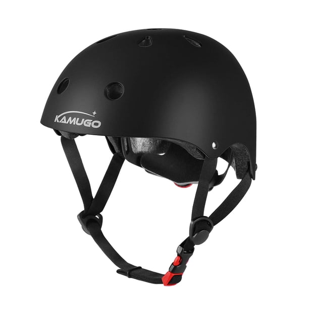 Casco KAMUGO para niños, ajustable, para niños de 2 a 8 años, color negro