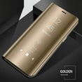 thumbnail image 1 of Fashion Mirror Flip Case For Samsung Galaxy S24 S23 S22 S21 S20 FE Ultra Standard Cover For Samsung Note 20 Ultra Case Gold S24 Plus, 1 of 6
