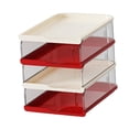 thumbnail image 4 of Organizador de archivos de escritorio para escritorio, organizador de diario, bandeja de papel multiusos, carta Red White 4 Tier, 4 of 8