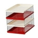 thumbnail image 3 of Bandeja organizadora de archivos de escritorio para papel A4, organizador de archivos para escritorio Red White 4 Tier, 3 of 9