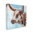 thumbnail image 4 of Stupell Industries Abstract Blue Longhorn Animals & Insects Painting Gallery Wrapped Canvas Print Wall Art, 17 x 17, 4 of 8