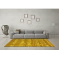thumbnail image 3 of Ahgly Company Machine Washable Indoor Rectangle Abstract Yellow Contemporary Area Rugs, 7' x 9', 3 of 4