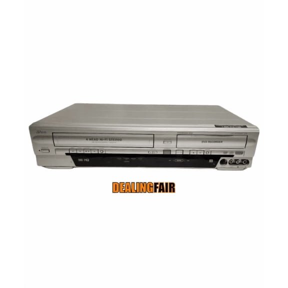 Restored Funai WV20V6 DVD/VCR Combo Recorder w/ Original Remote, Manual, A/V Cables, & HDMI Converter