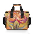 thumbnail image 7 of FORMRS Insulated Cooler Bag 24 Cans Capacity Soft Leakproof Lunch Box with Side Pockets, Purple Abstract Floral, 7 of 7