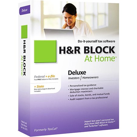 H&R Block At Home Deluxe - Box pack - 1 user - Win, (Best Personal Finance For Mac)