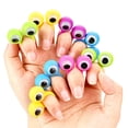 thumbnail image 4 of 72 Pieces Eyes Finger Puppet Eyeballs Ring Toy Googly Eyeball Ring for Kids Party Toy, 6 Colors, 4 of 7